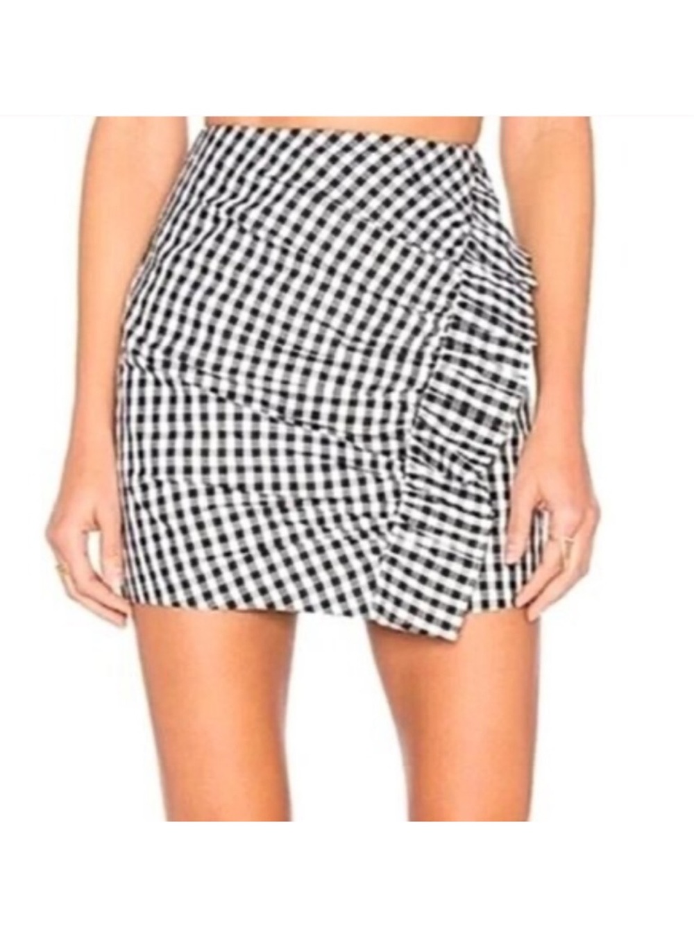Lovers+ friends gingham mini skirt size small